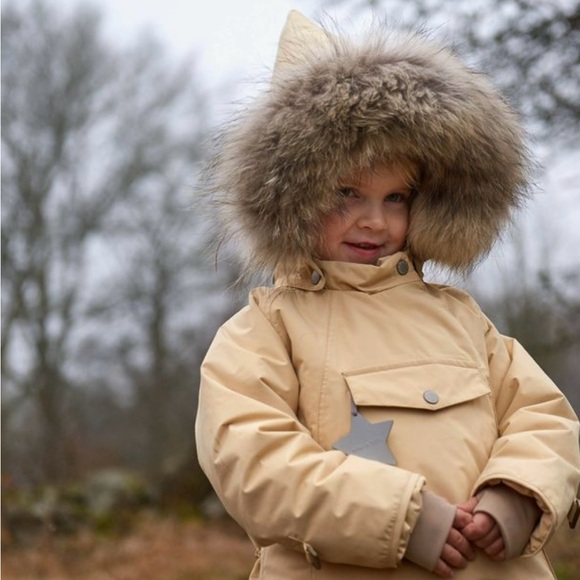 NWT. Mini A Ture Kids Wang Faux Fur Jacket, Evening Rose, Size 3y - Picture 3 of 8